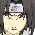 Comparação entre desenho manual e digital no portfólio de 2009 Destaque Sasuke pessoal do cosmos Desenho Ilustração Alkemarra Ilustrador Pixel Artist Web Designer Freelancer